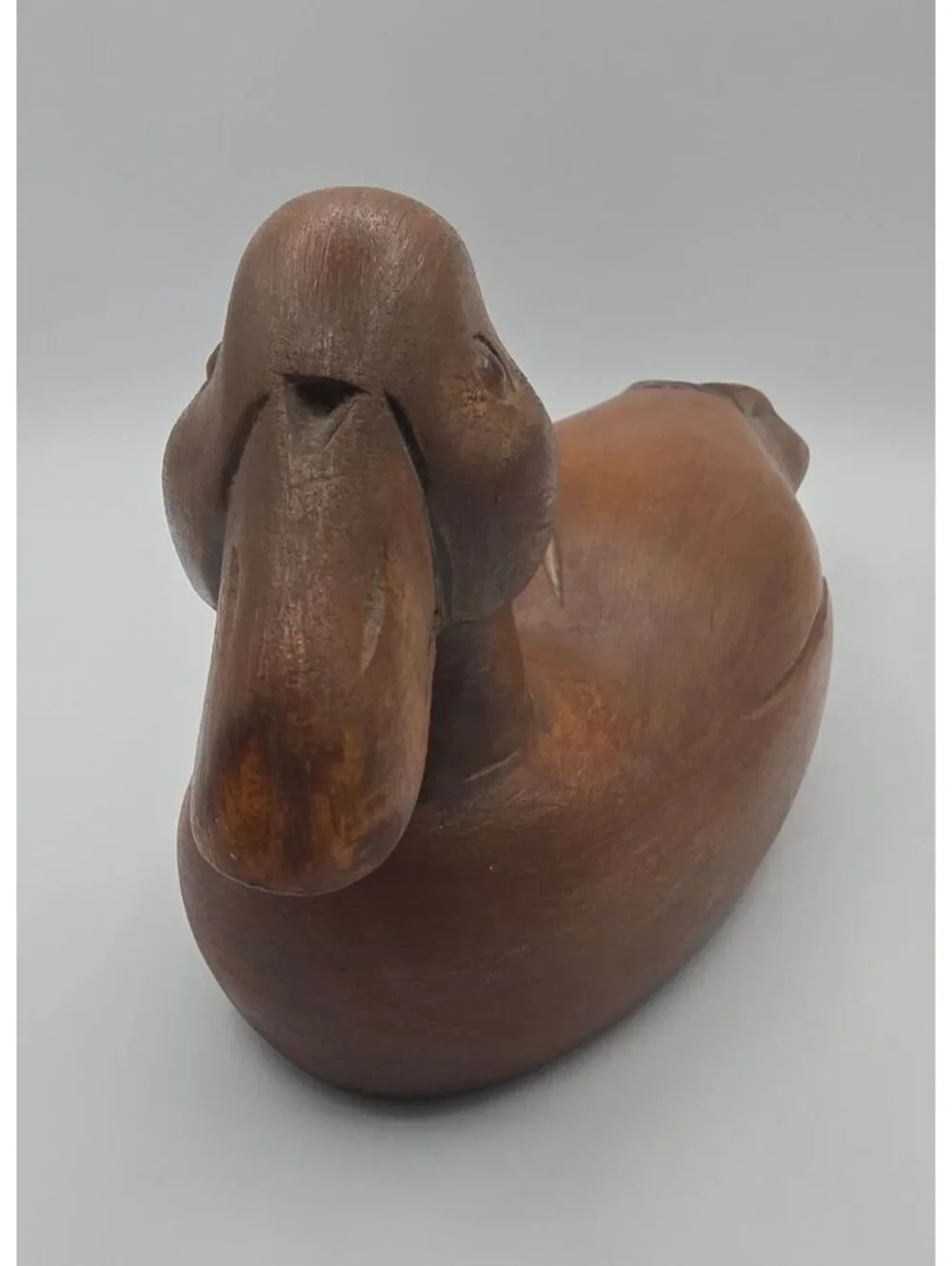 Vintage Hand Carved Wood Duck Figurine 13